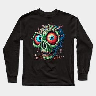 Zombie Gore Brain Skull 1 Long Sleeve T-Shirt